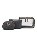 Charcoal Gray MKF Collection Laura Cosmetic Case and Set by Mia K