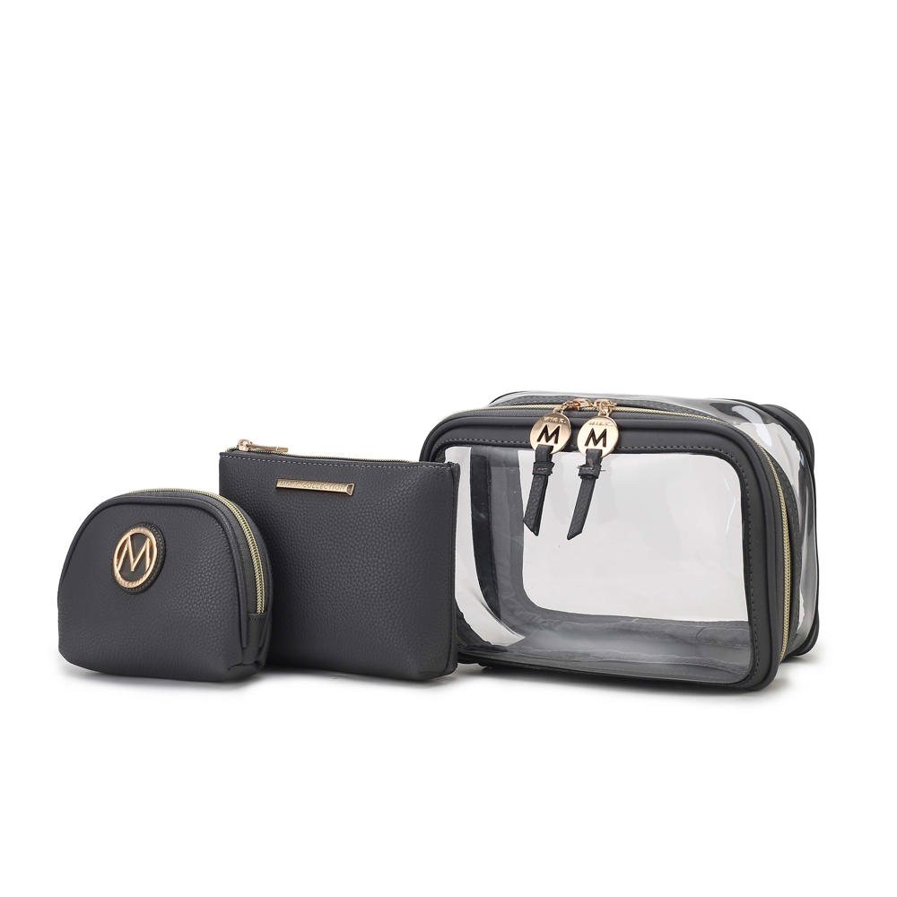 MKF Collection Laura Cosmetic Case and Set by Mia K