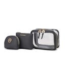 Charcoal Gray MKF Collection Laura Cosmetic Case and Set by Mia K