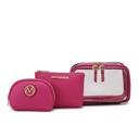 Fuchsia MKF Collection Laura Cosmetic Case and Set by Mia K