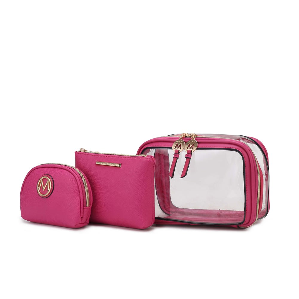 MKF Collection Laura Cosmetic Case and Set by Mia K