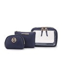 Navy MKF Collection Laura Cosmetic Case and Set by Mia K