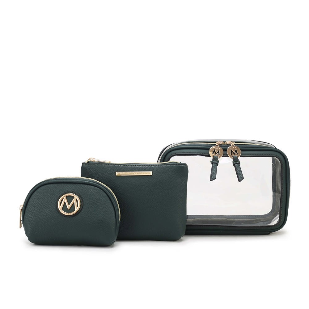 MKF Collection Laura Cosmetic Case and Set by Mia K