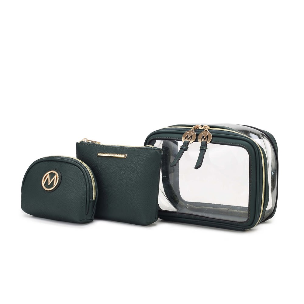 MKF Collection Laura Cosmetic Case and Set by Mia K