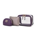 Purple Pewter MKF Collection Laura Cosmetic Case and Set by Mia K