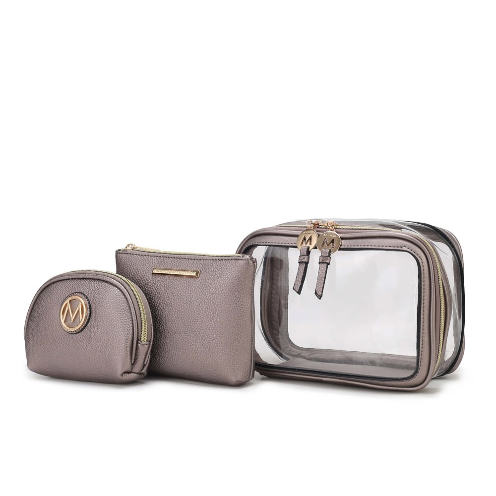 MKF Collection Laura Cosmetic Case and Set by Mia K