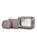 Pewter MKF Collection Laura Cosmetic Case and Set by Mia K