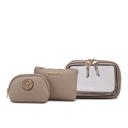 Taupe MKF Collection Laura Cosmetic Case and Set by Mia K