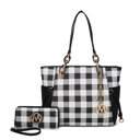 Black Black MKF Collection Yale Tote Bag with Wallet Set 