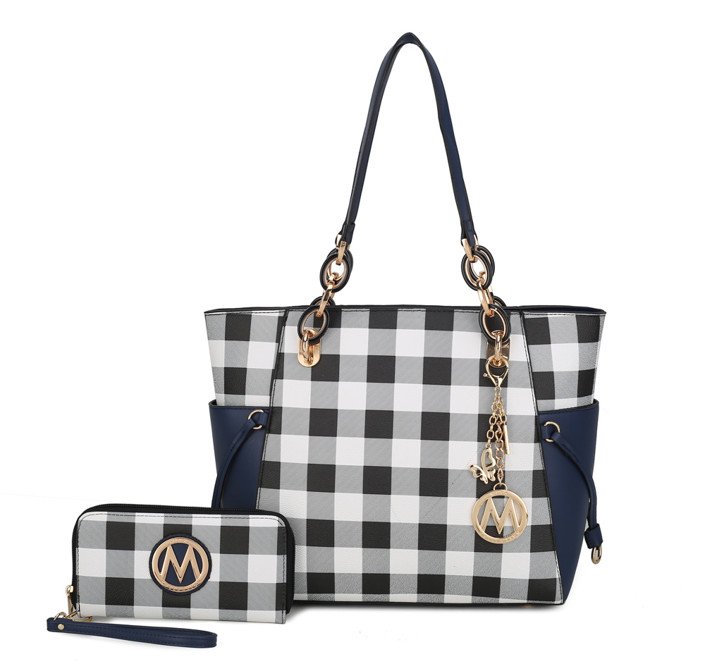 MKF Collection Yale Tote Bag with Wallet Set 