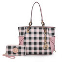 Pink Pink MKF Collection Yale Tote Bag with Wallet Set 