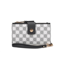 Charcoal Gray Printed MKF Collection Solene Monogram Wristlet