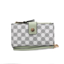 Mint Printed MKF Collection Solene Monogram Wristlet