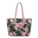 Black Botanical MKF Collection Hallie Quilted Cotton Tote Bag By Mia K.