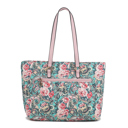 Green Botanical MKF Collection Hallie Quilted Cotton Tote Bag By Mia K.