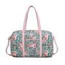 Green Floral MKF Collection Khelani Cotton Botanical Duffle Bag by Mia K.