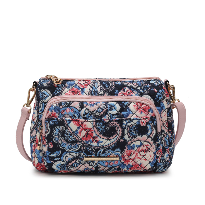 MKF Collection Rosalie Quilted Cotton Shoulder Bag by Mia K.