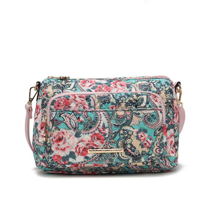 MKF Collection Rosalie Quilted Cotton Shoulder Bag by Mia K.