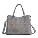 Gray •	Crocodile-embossed vegan leather  MKF Collection Aurelia Tote Bag by Mia K.