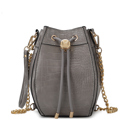 Gray faux crocodile pattern MKF Collection Cassidy Hobo Bucket Bag by Mia K.