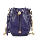 Purple faux crocodile pattern MKF Collection Cassidy Hobo Bucket Bag by Mia K.