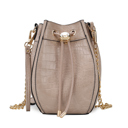 Taupe faux crocodile pattern MKF Collection Cassidy Hobo Bucket Bag by Mia K.