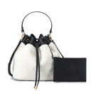 Black Solid MKF Collection Saryn Bucket Bag and Set by Mia K.