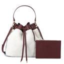 Burgundy Solid MKF Collection Saryn Bucket Bag and Set by Mia K.