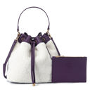 Purple Solid MKF Collection Saryn Bucket Bag and Set by Mia K.