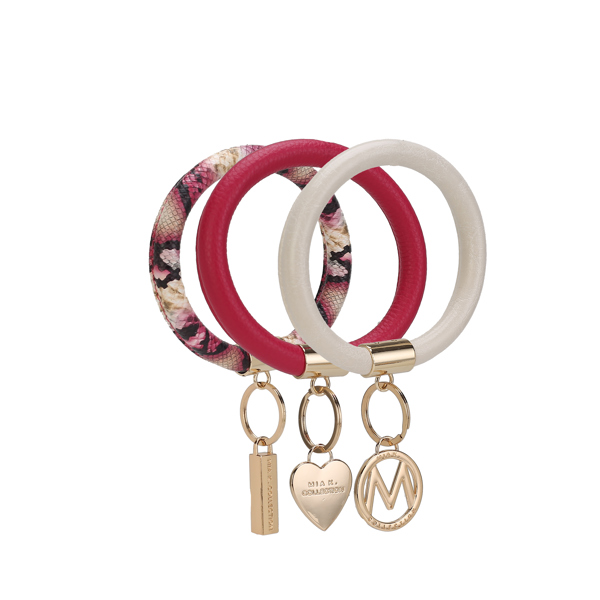 MKF Collection Jasmine Bangle Bracelet Keyring Set