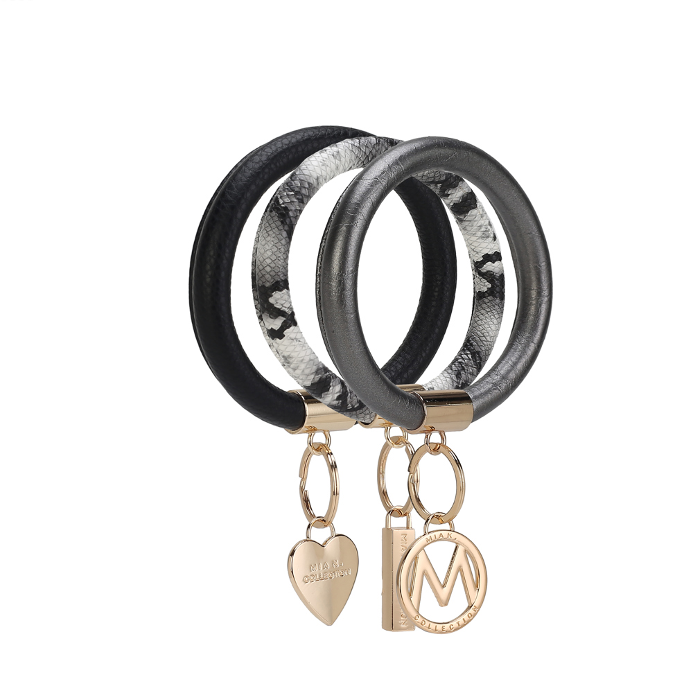 MKF Collection Jasmine Bangle Bracelet Keyring Set