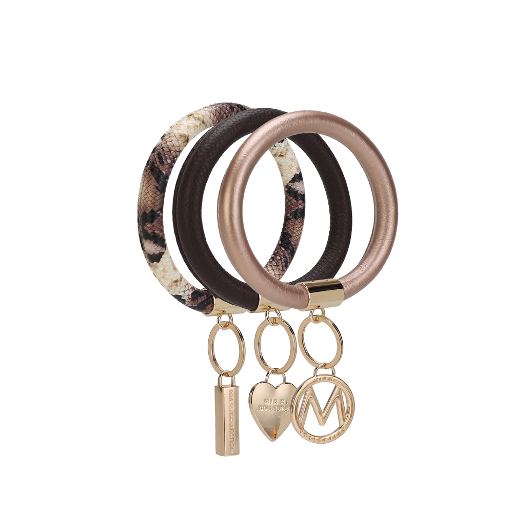 MKF Collection Jasmine Bangle Bracelet Keyring Set