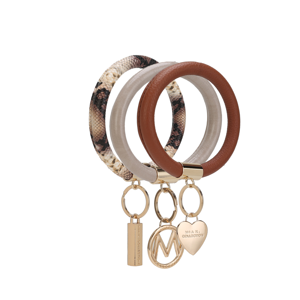 MKF Collection Jasmine Bangle Bracelet Keyring Set