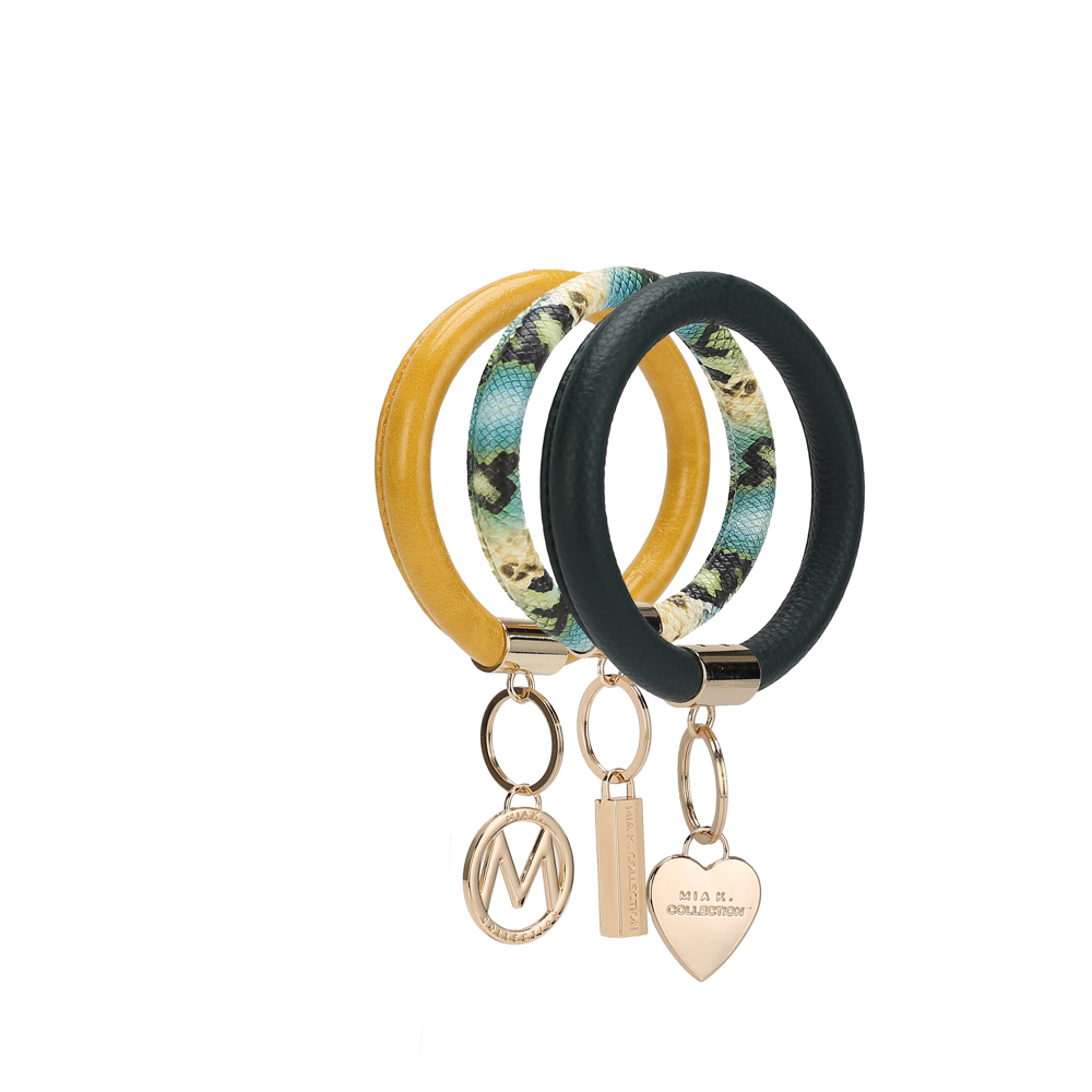 MKF Collection Jasmine Bangle Bracelet Keyring Set