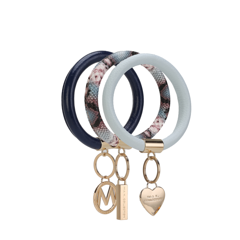 MKF Collection Jasmine Bangle Bracelet Keyring Set