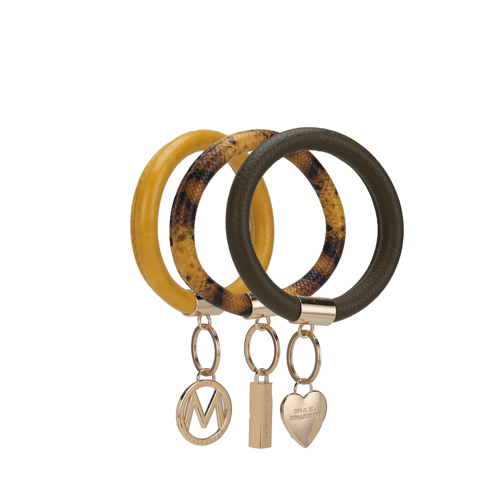 MKF Collection Jasmine Bangle Bracelet Keyring Set