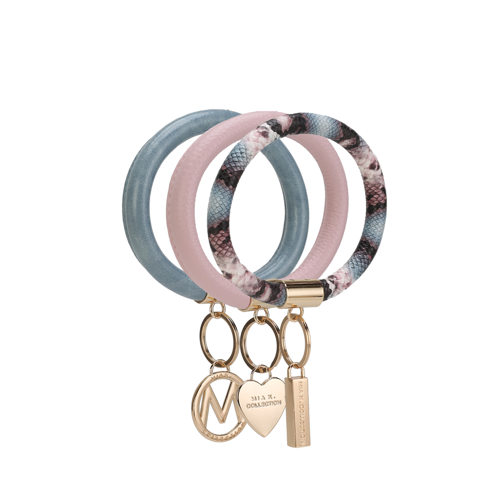 MKF Collection Jasmine Bangle Bracelet Keyring Set