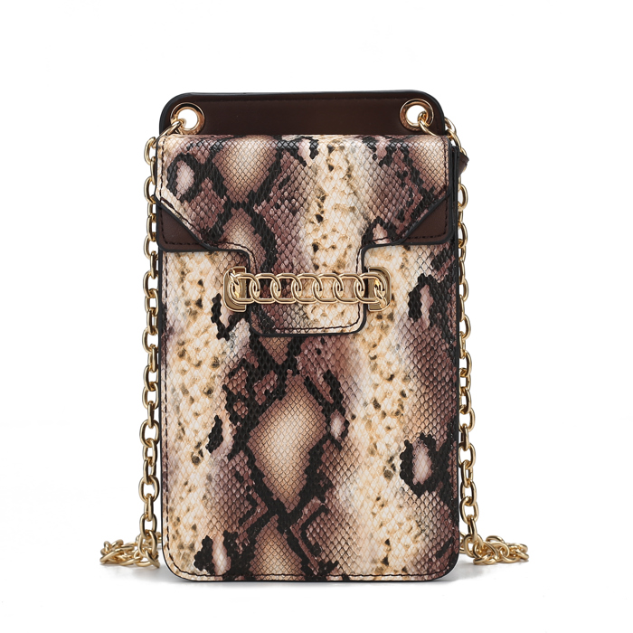 MKF Collection Yael Faux Snake Phone Crossbody by Mia K