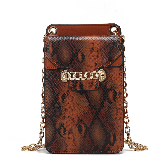 MKF Collection Yael Faux Snake Phone Crossbody by Mia K