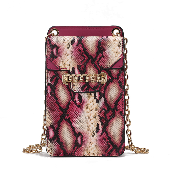 MKF Collection Yael Faux Snake Phone Crossbody by Mia K