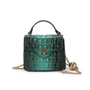 Green  Green MKF Collection Luxe Croc Embossed Mini Satchel 