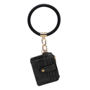 Black Black MKF Collection Jordyn Bracelet Keychain with a Credit Card Holder