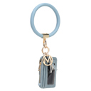 Denim Blue Blue MKF Collection Jordyn Bracelet Keychain with a Credit Card Holder