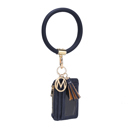 Navy Blue MKF Collection Jordyn Bracelet Keychain with a Credit Card Holder