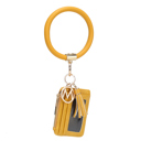 Yellow Yellow MKF Collection Jordyn Bracelet Keychain with a Credit Card Holder