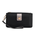 Black Pewter Solid MKF Collection Olympe Wristlet Wallet