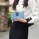 Denim Navy Blue MKF Collection Solene Wristlet by Mia K.