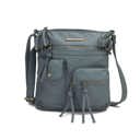 Denim Blue Solid MKF Collection Vintage Stiella Crossbody Bag by Mia K.