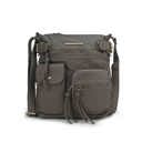 Gray Solid MKF Collection Vintage Stiella Crossbody Bag by Mia K.