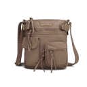 Taupe Solid MKF Collection Vintage Stiella Crossbody Bag by Mia K.